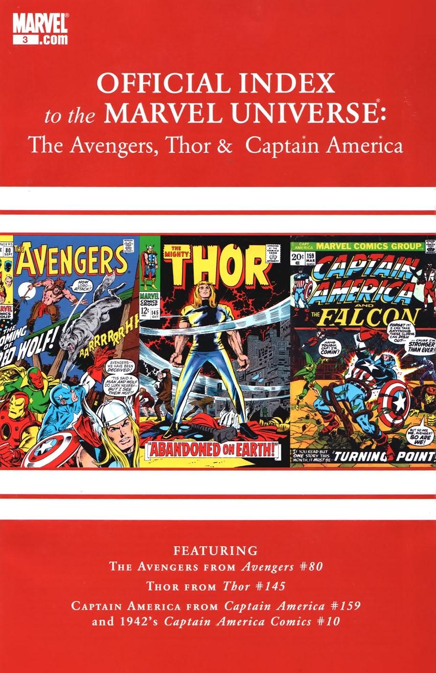 Avengers, Thor & Captain America: Official Index to the Marvel Universe Vol. 1 #3