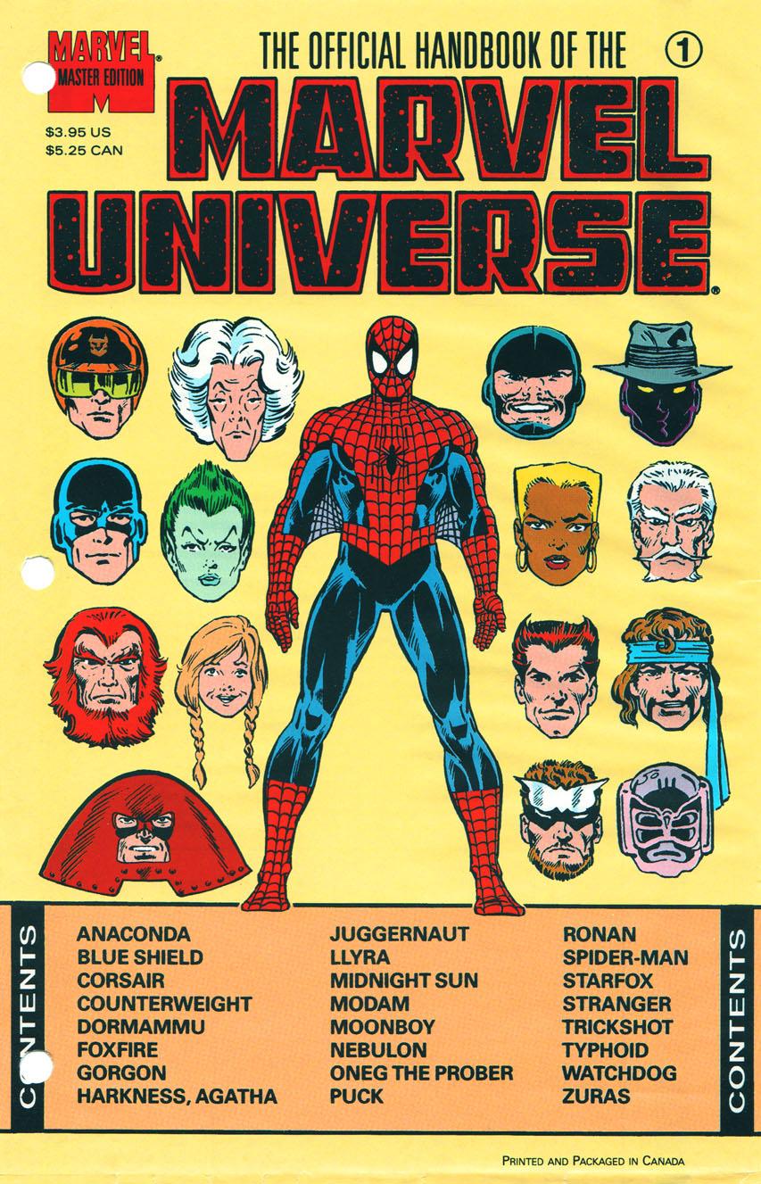 Official Handbook of the Marvel Universe Master Edition Vol. 1 #1
