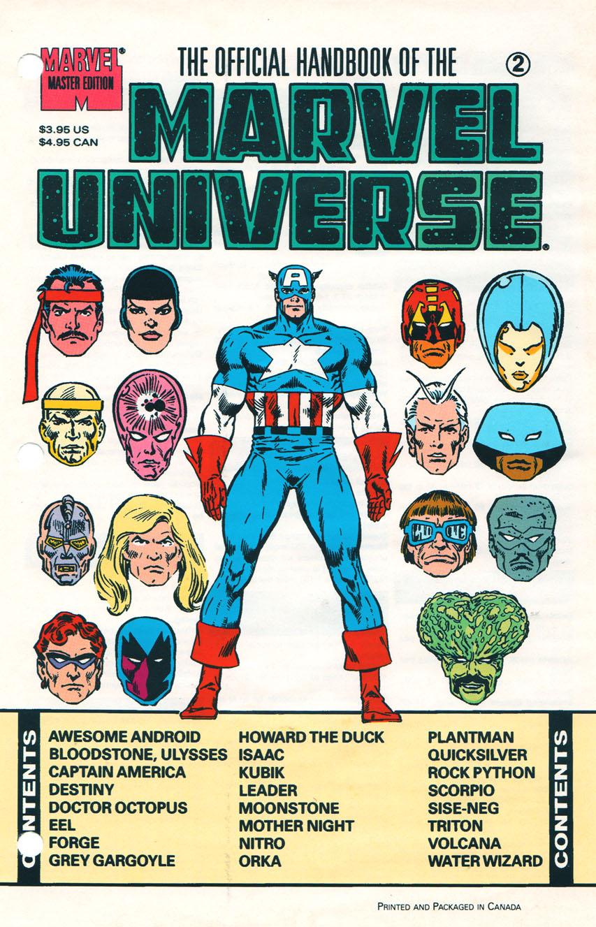 Official Handbook of the Marvel Universe Master Edition Vol. 1 #2