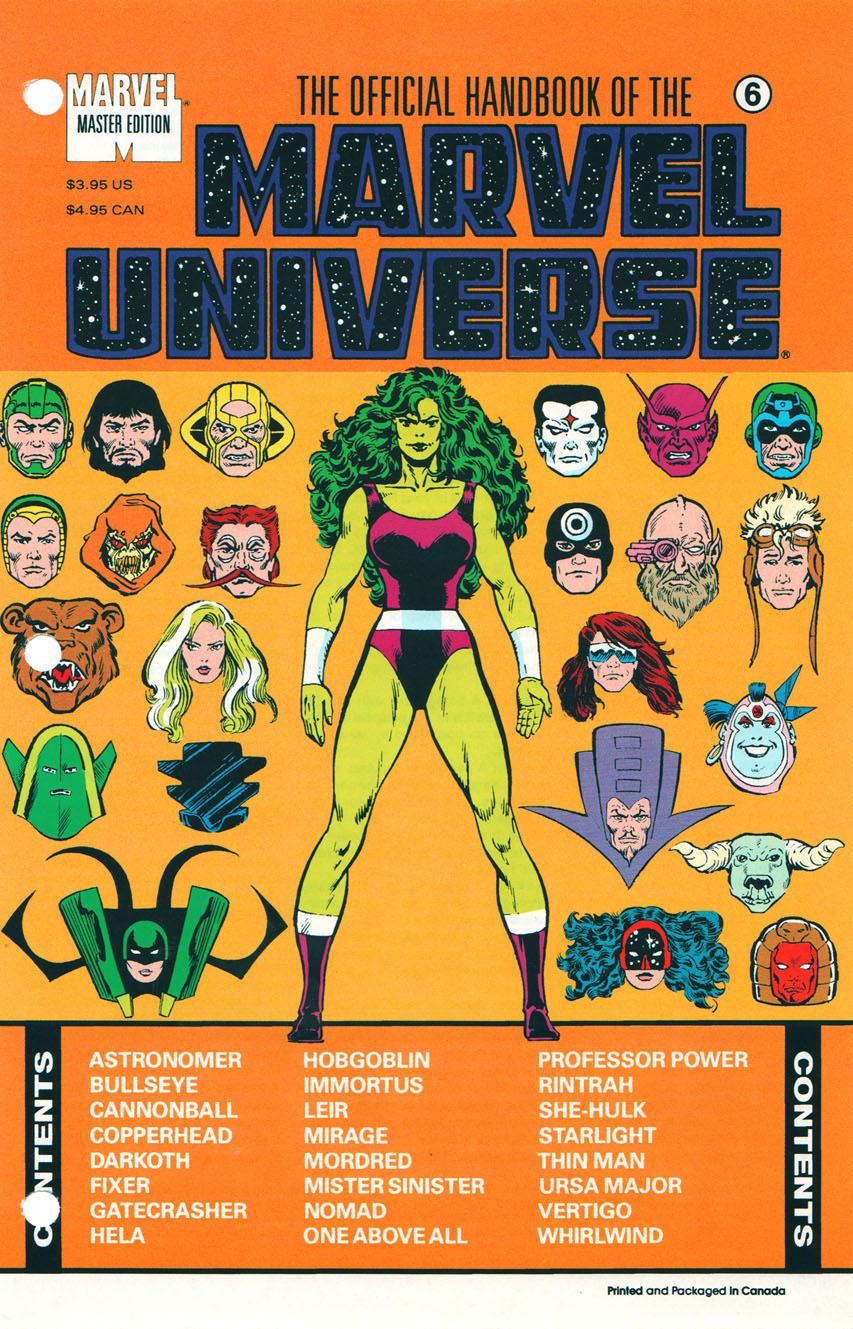 Official Handbook of the Marvel Universe Master Edition Vol. 1 #6