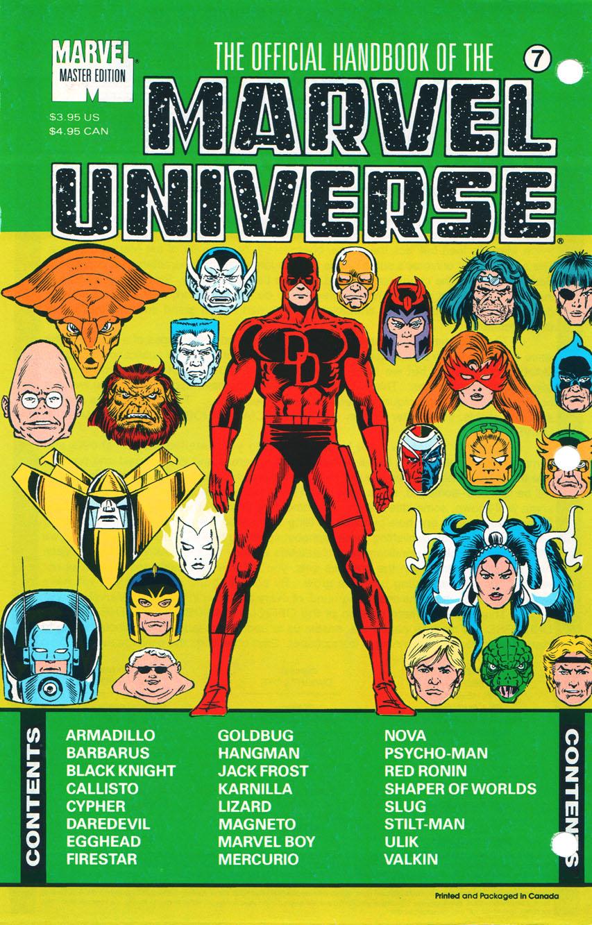 Official Handbook of the Marvel Universe Master Edition Vol. 1 #7