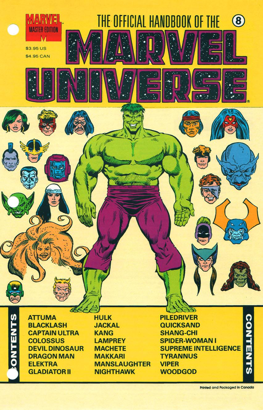 Official Handbook of the Marvel Universe Master Edition Vol. 1 #8