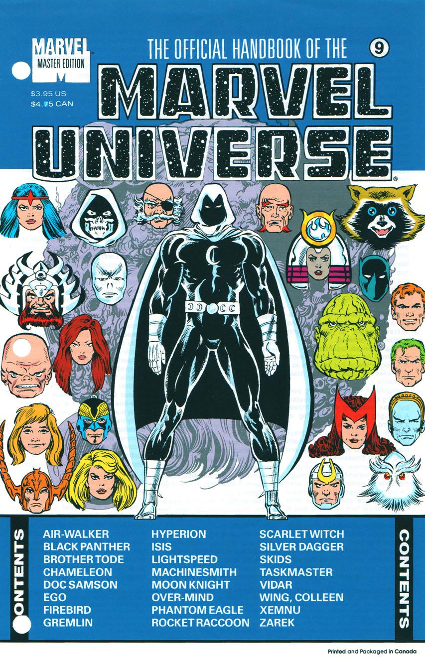 Official Handbook of the Marvel Universe Master Edition Vol. 1 #9
