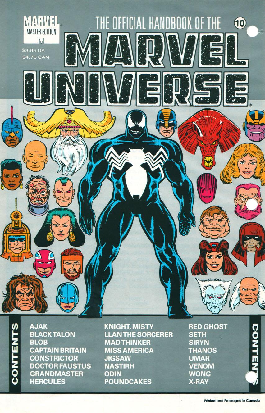 Official Handbook of the Marvel Universe Master Edition Vol. 1 #10