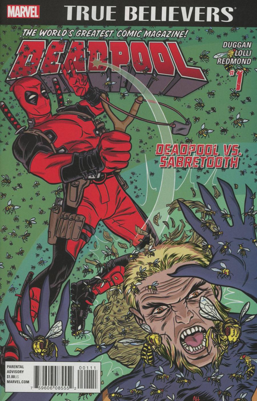 True Believers Deadpool Deadpool vs Sabretooth Vol. 1 #1