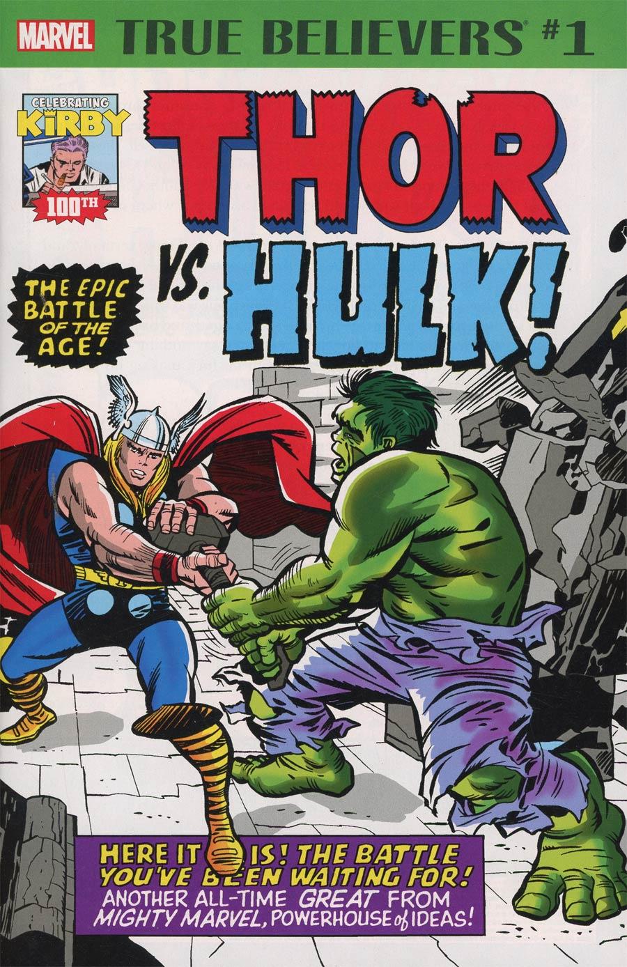 True Believers Jack Kirby 100th Anniversary Thor vs Hulk Vol. 1 #1