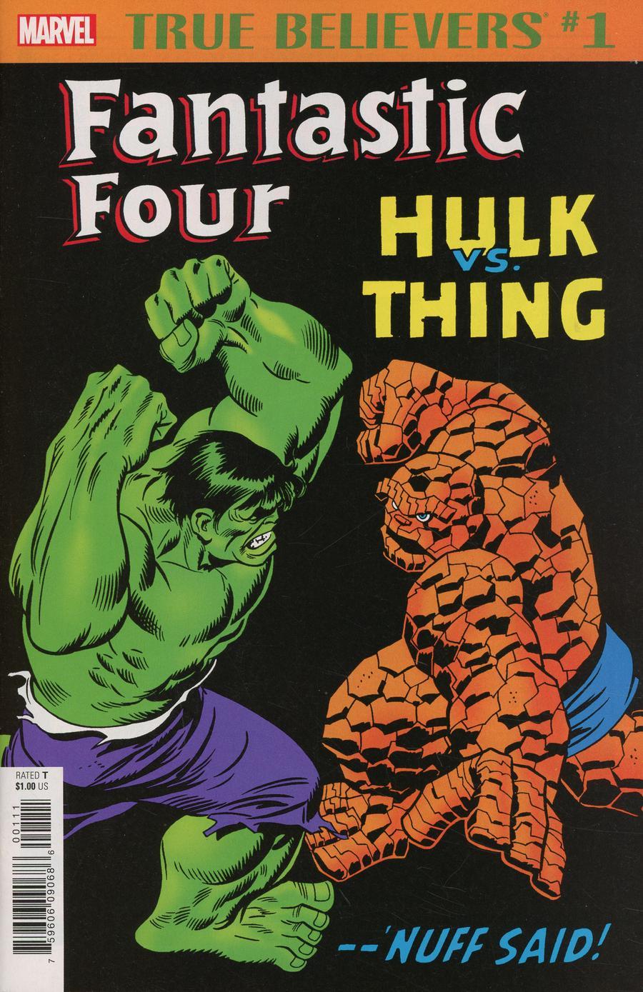 True Believers Fantastic Four Hulk vs Thing Vol. 1 #1