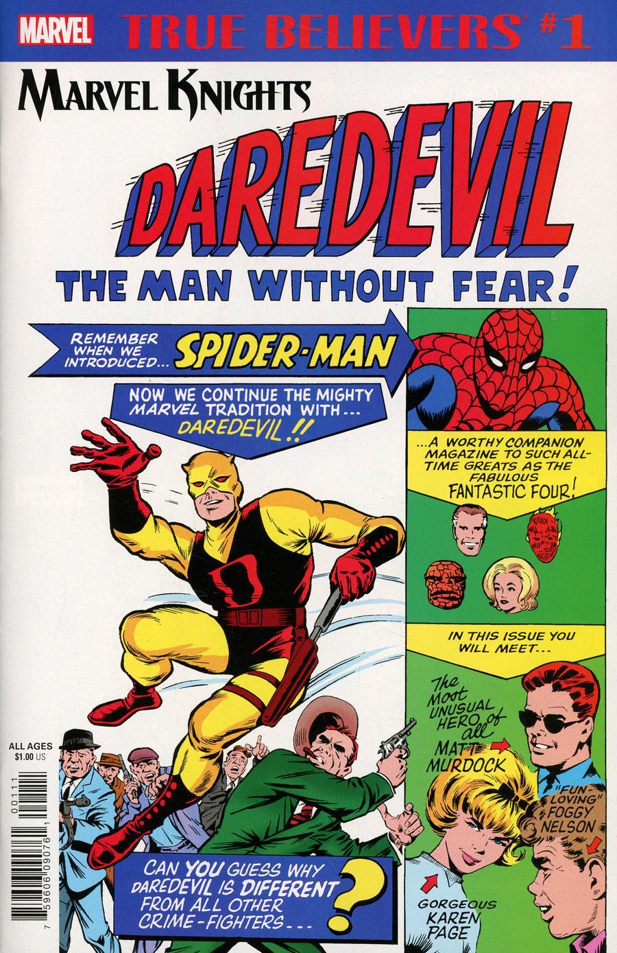 True Believers Marvel Knights 20th Anniversary Daredevil By Stan Lee & Bill Everett Vol. 1 #1